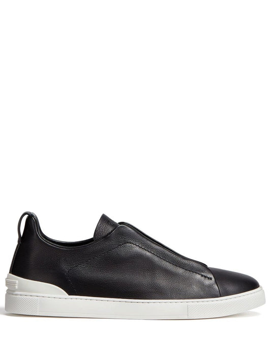 Zegna SECONDSKIN Triple Stitch leather sneakers