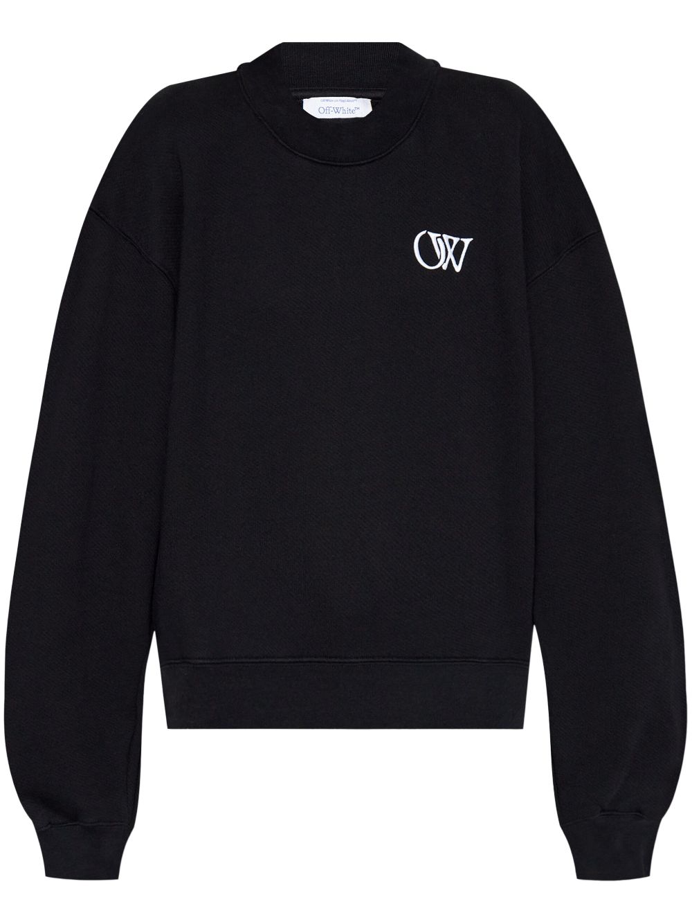 Off-White logo-embroidered cotton sweatshirt