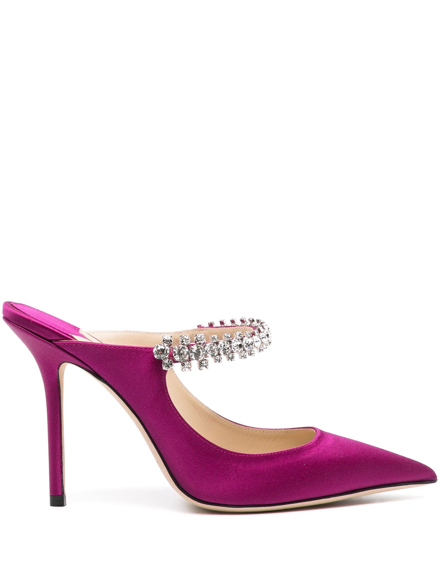 Jimmy Choo Bing 100mm crystal-embellished mules