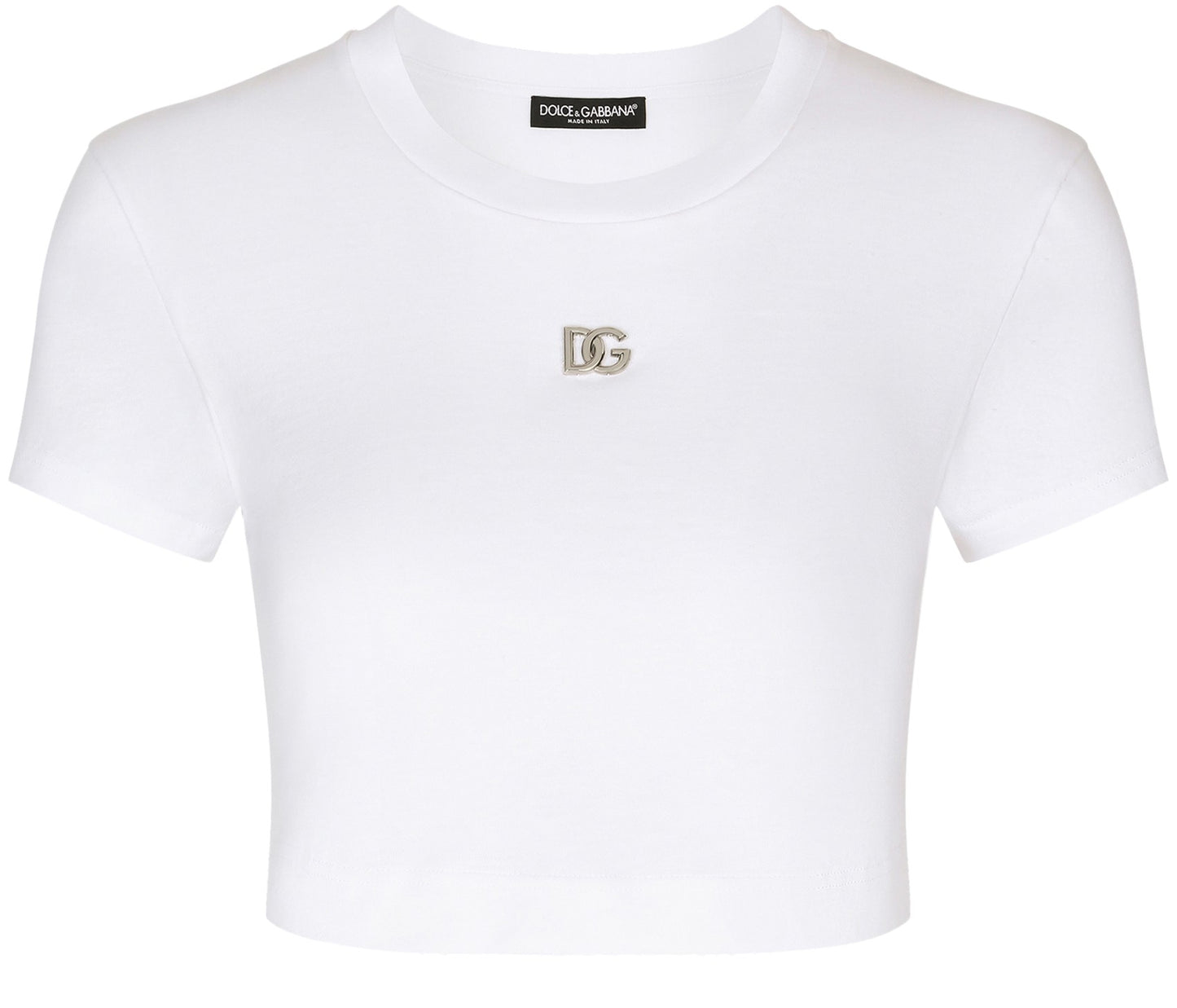 DOLCE & GABBANA Short Jersey T-Shirt with DG Logo