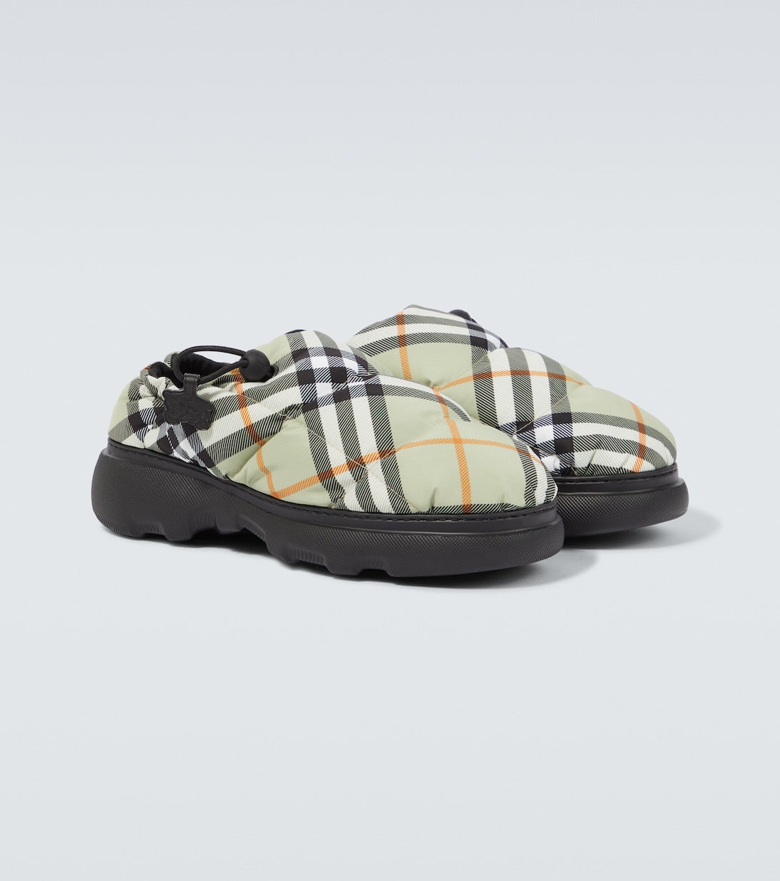 Burberry Check quilted mules