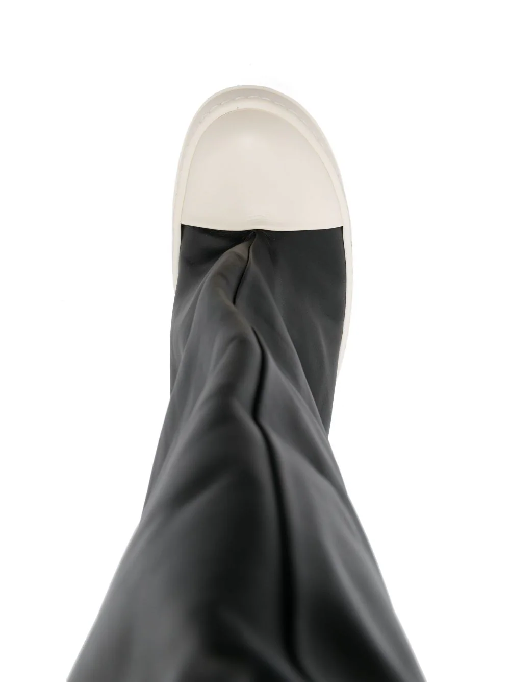 Rick Owens 30mm contrast-toe thigh-high boots