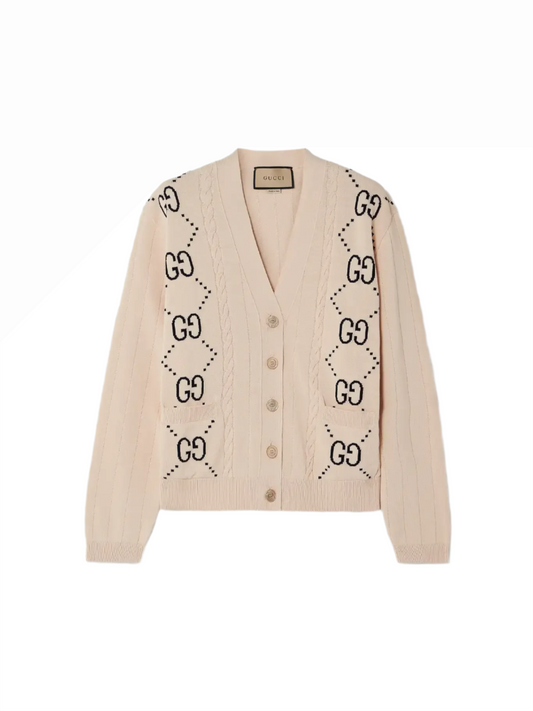 GUCCI Intarsia cotton cardigan