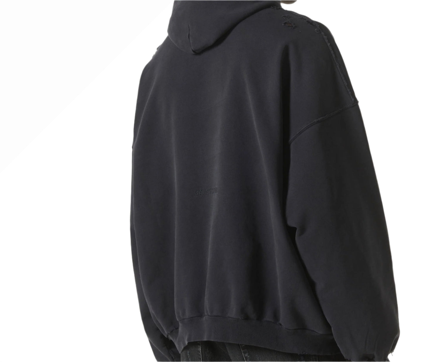 Balenciaga Paris Liberty distressed fleece hoodie