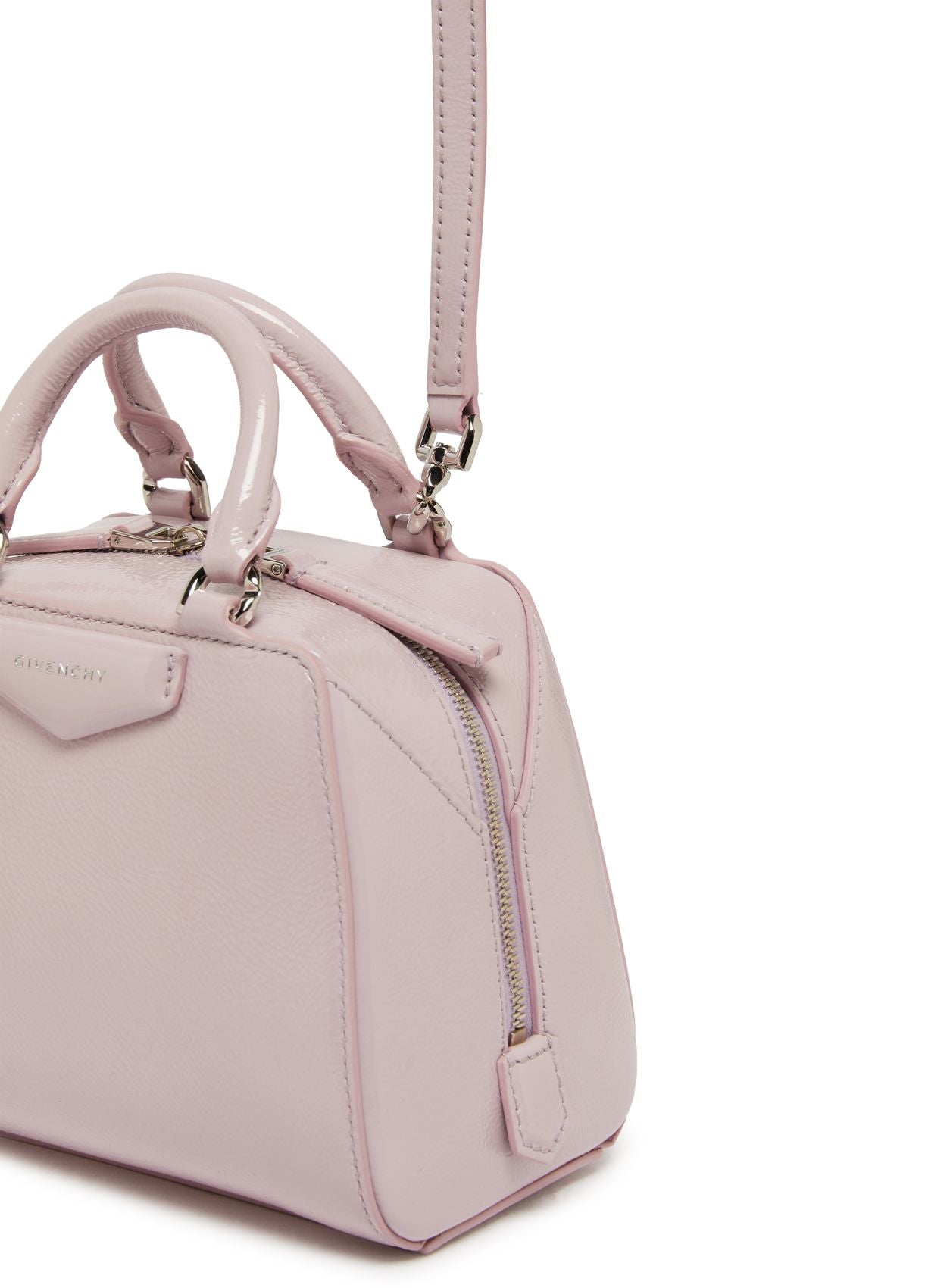 GIVENCHY Nano Antigona Cube bag in patent leather with charm