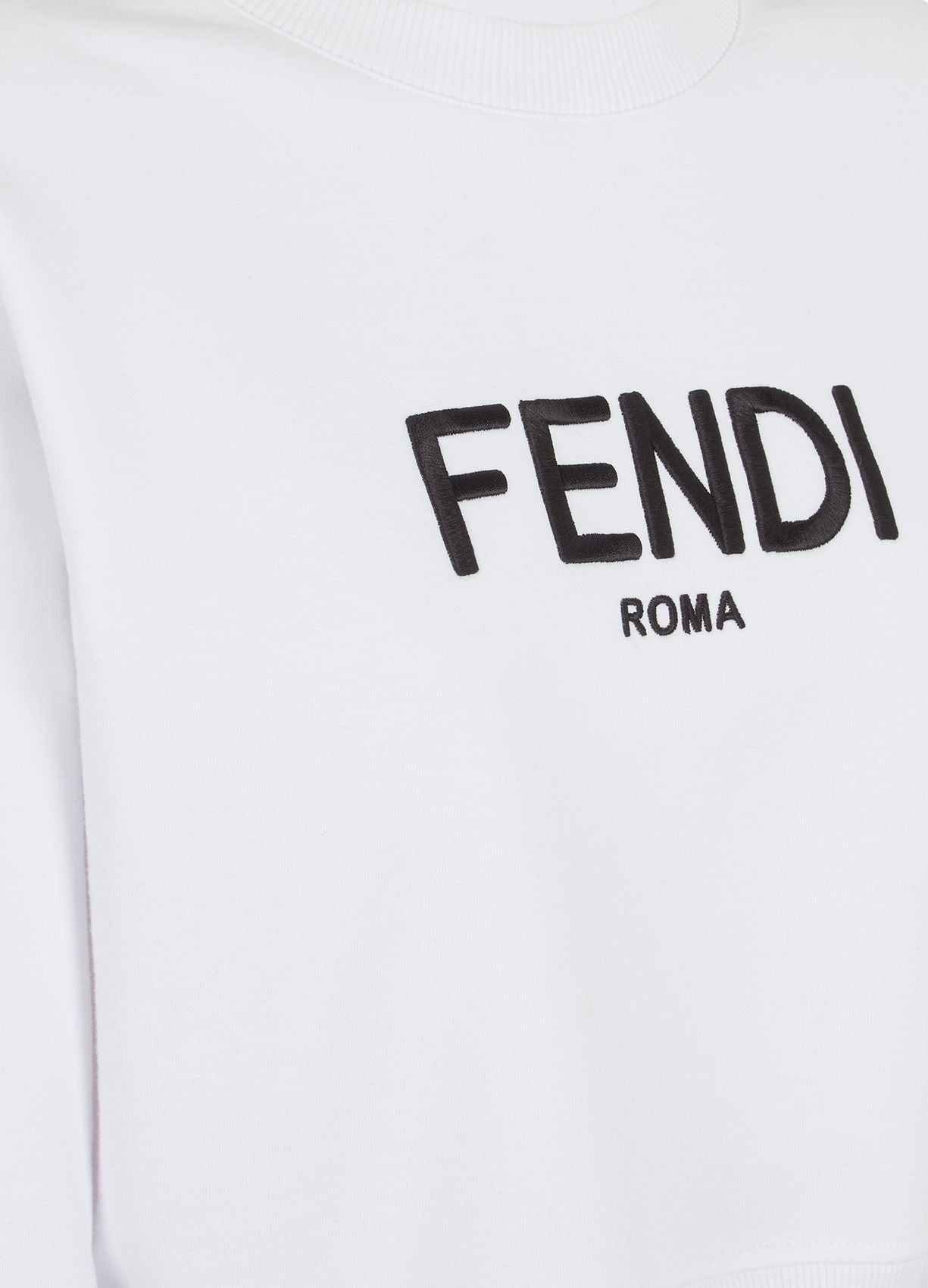 FENDI Cropped sweatshirt with a crew neck