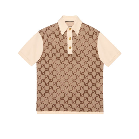 Gucci JUMBO GG COTTON SILK JACQUARD POLO