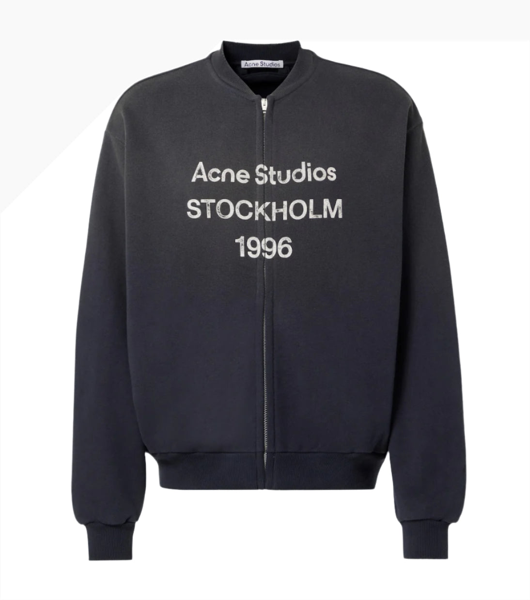 Acne Studios Logo cotton-blend zip-up bomber