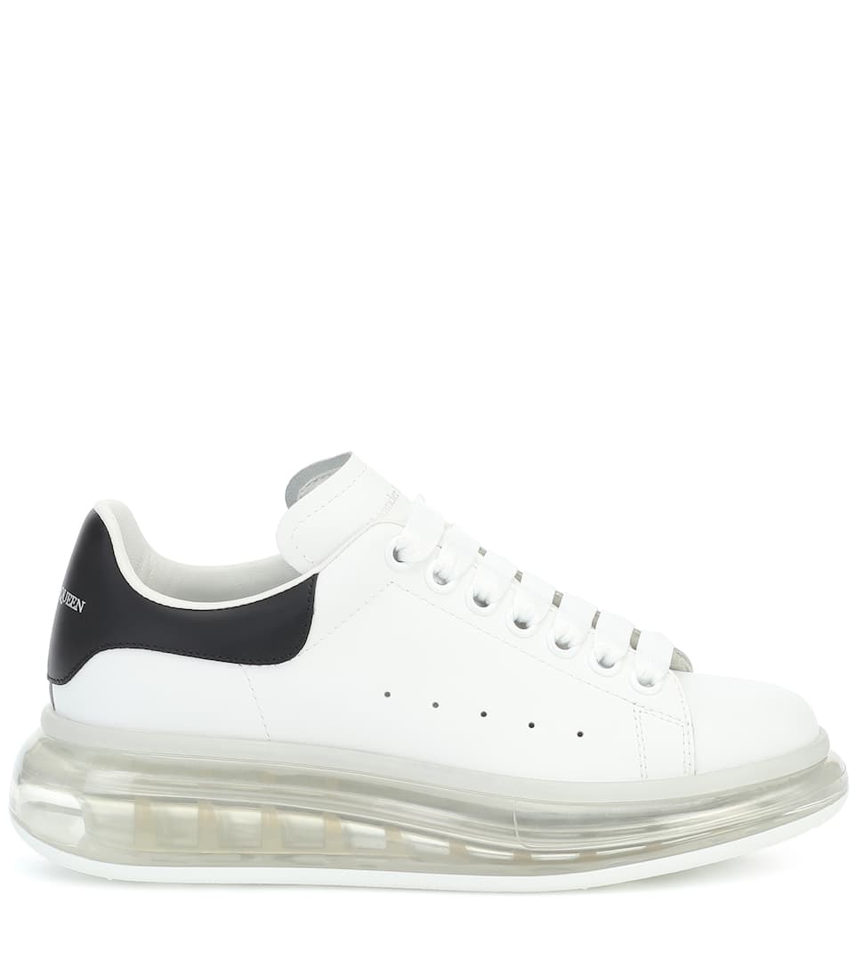 ALEXANDER MCQUEEN TRANSPARENT SOLE Leather sneakers