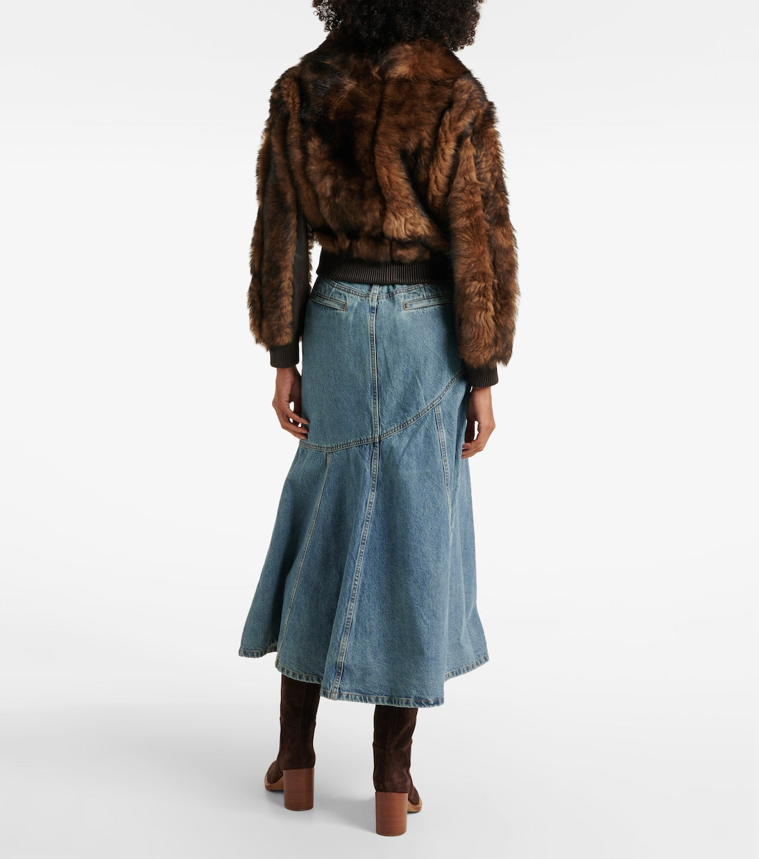 ZIMMERMANN Illustration shearling bomber jacket