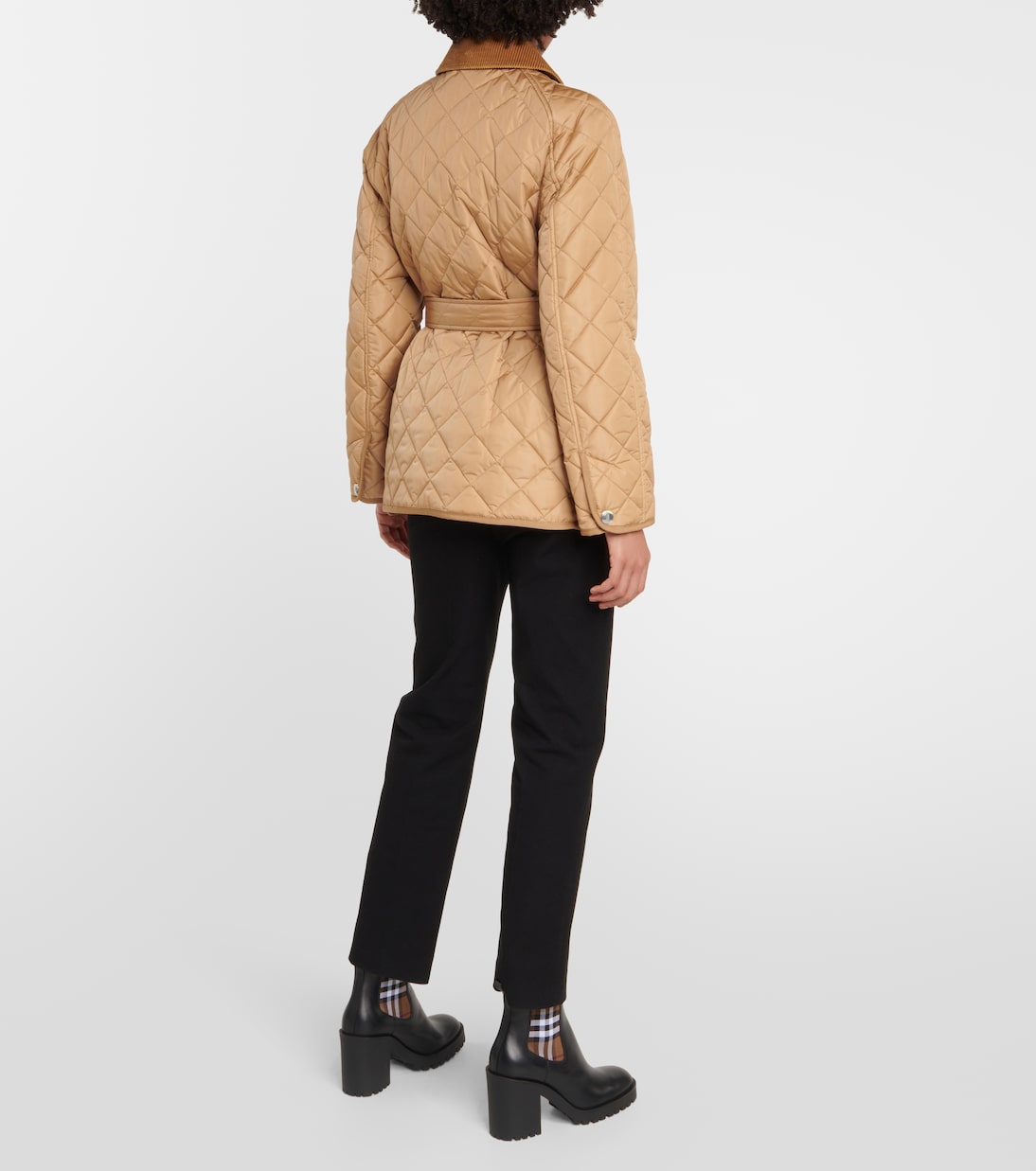 BURBERRY Quilted belted jacket