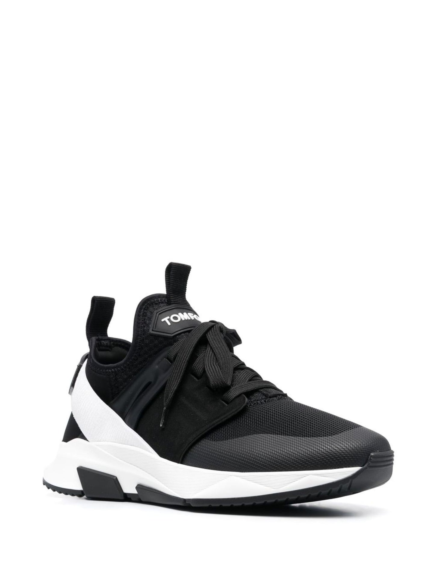 TOM FORD panelled logo-patch sneakers