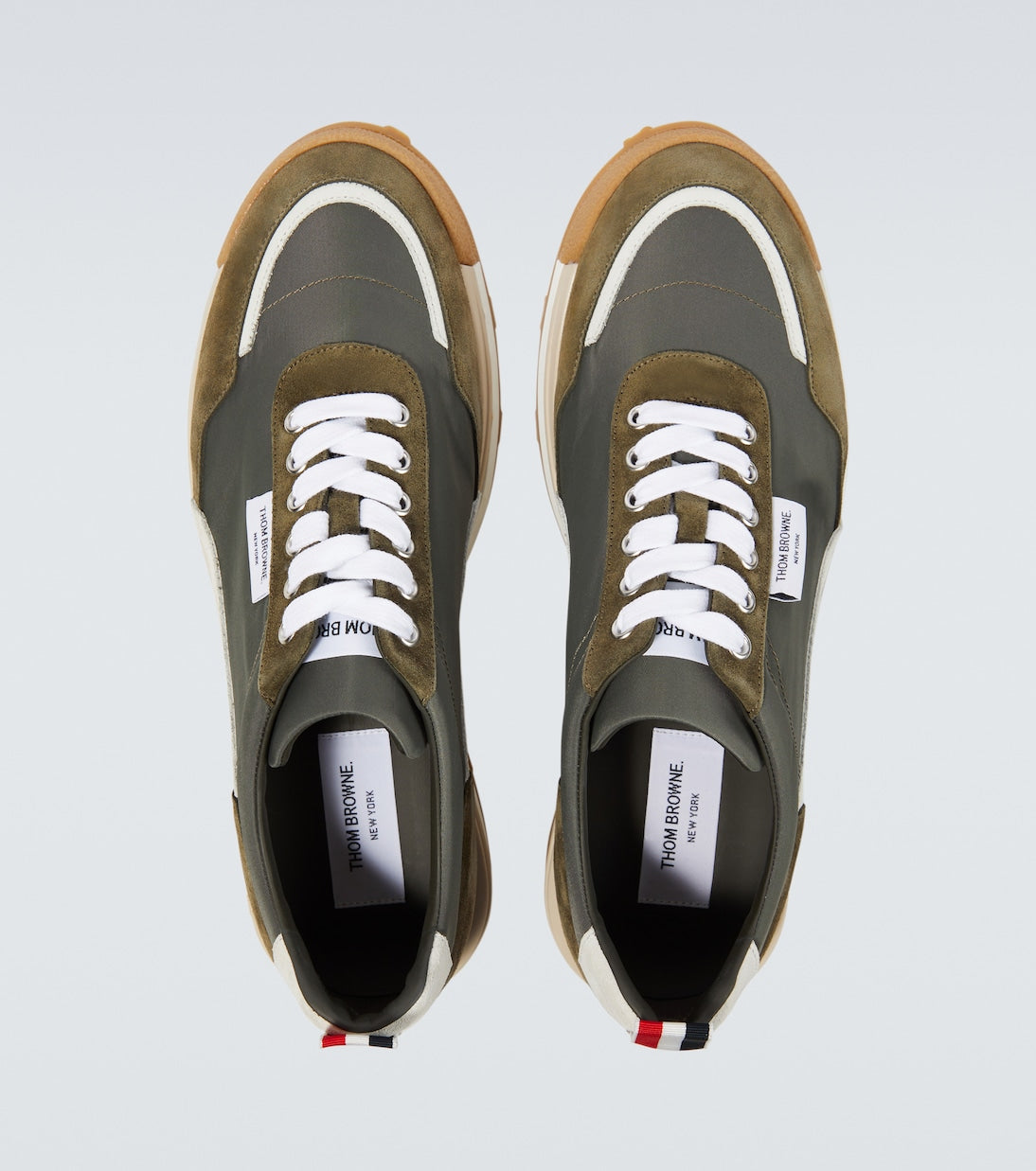 Thom Browne Alumni leather-trimmed sneakers