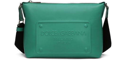 DOLCE & GABBANA Calfskin crossbody bag with logo