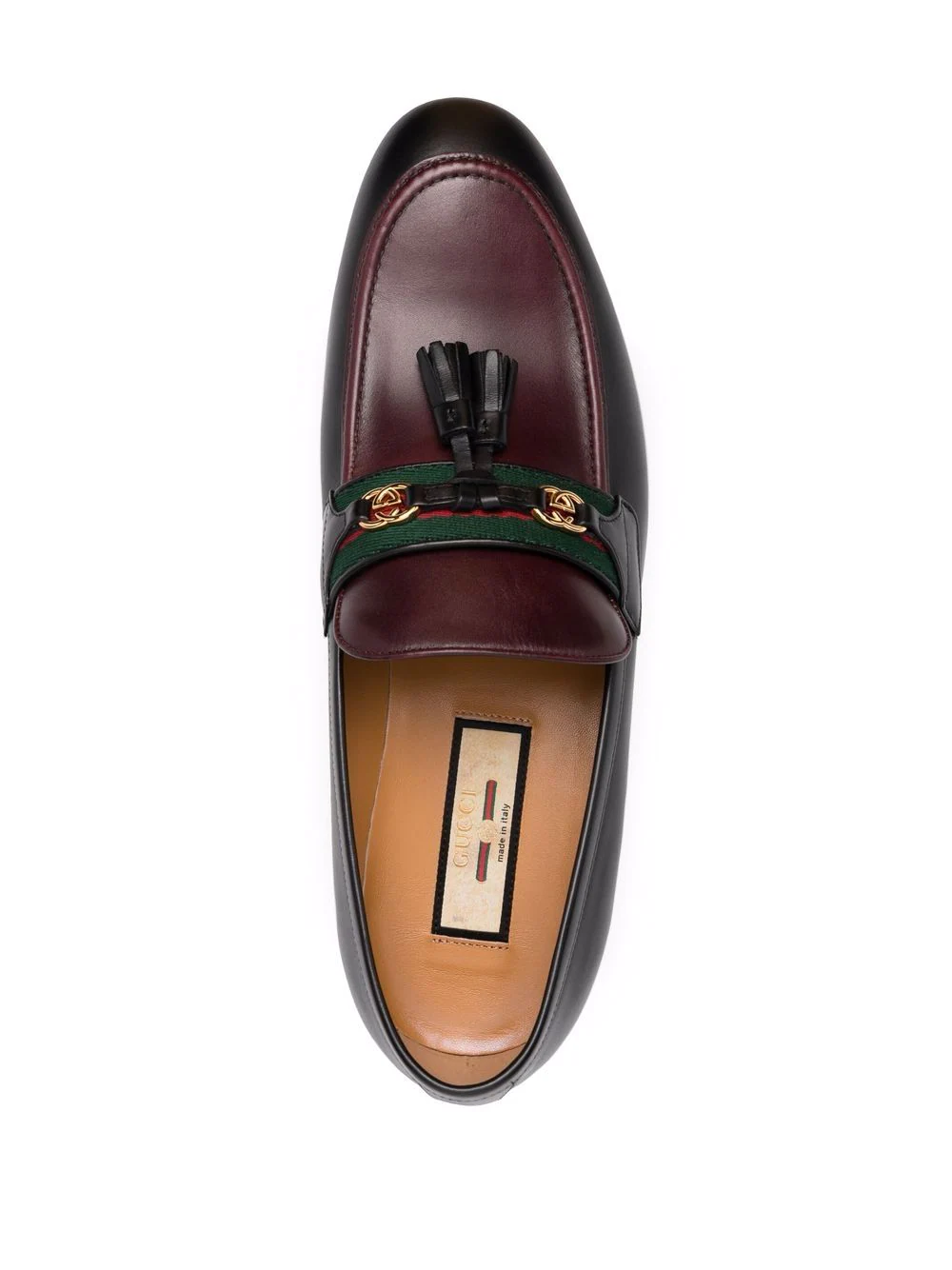 Gucci logo-plaque almond-toe loafers