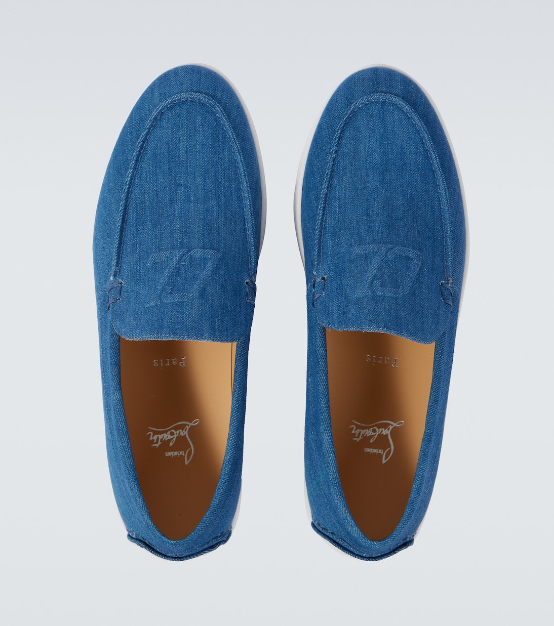 Christian Louboutin Varsiboat denim slip-on shoes