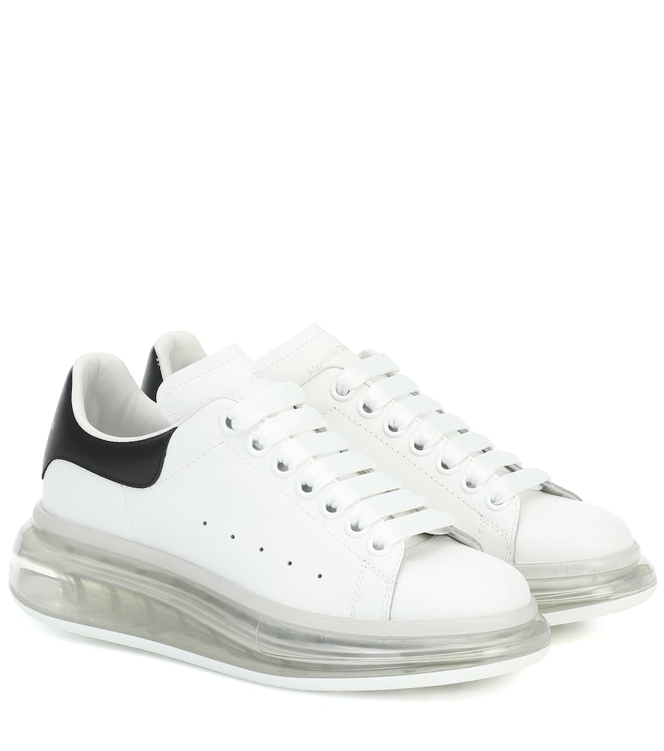 ALEXANDER MCQUEEN TRANSPARENT SOLE Leather sneakers