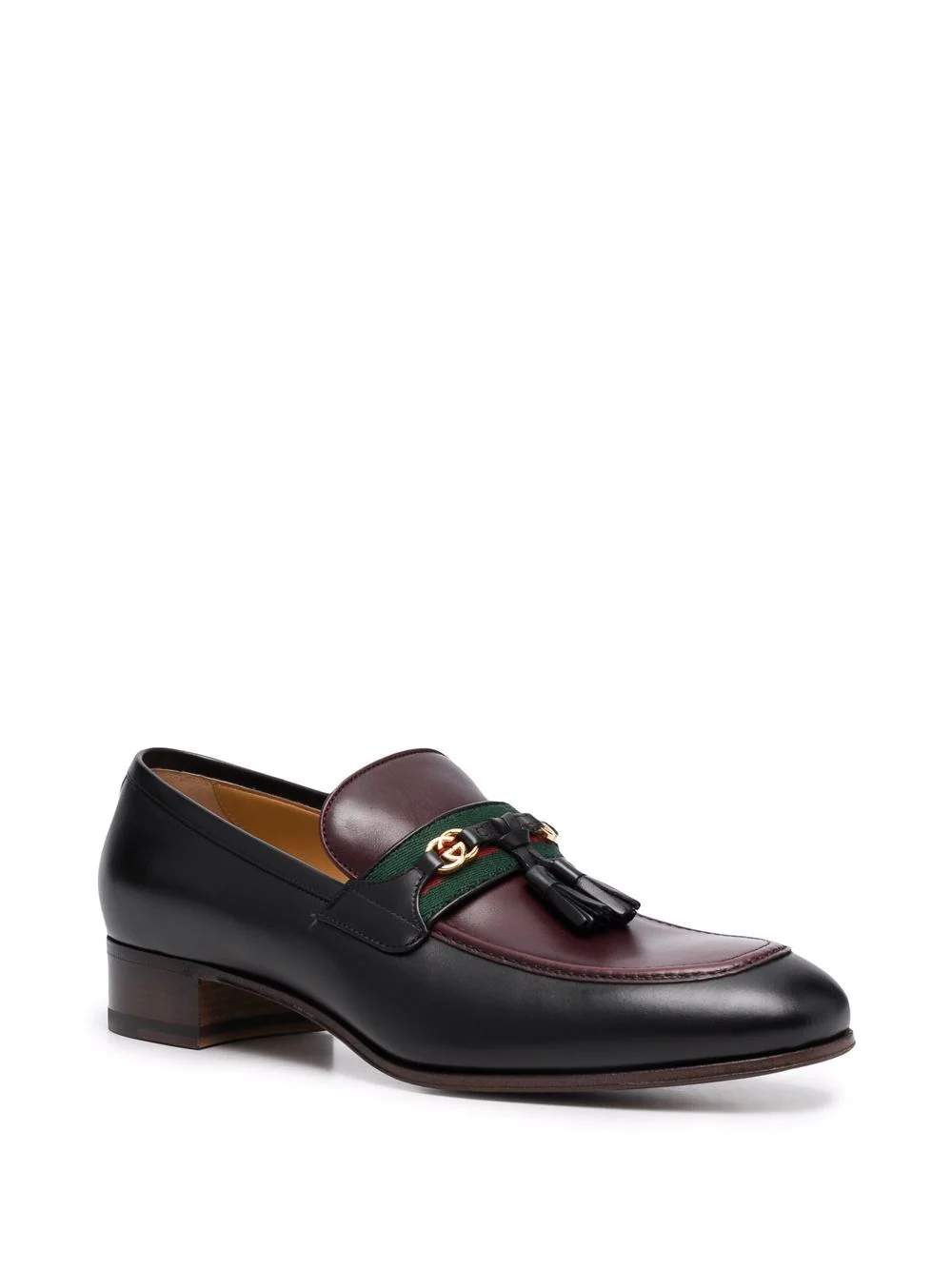 Gucci logo-plaque almond-toe loafers