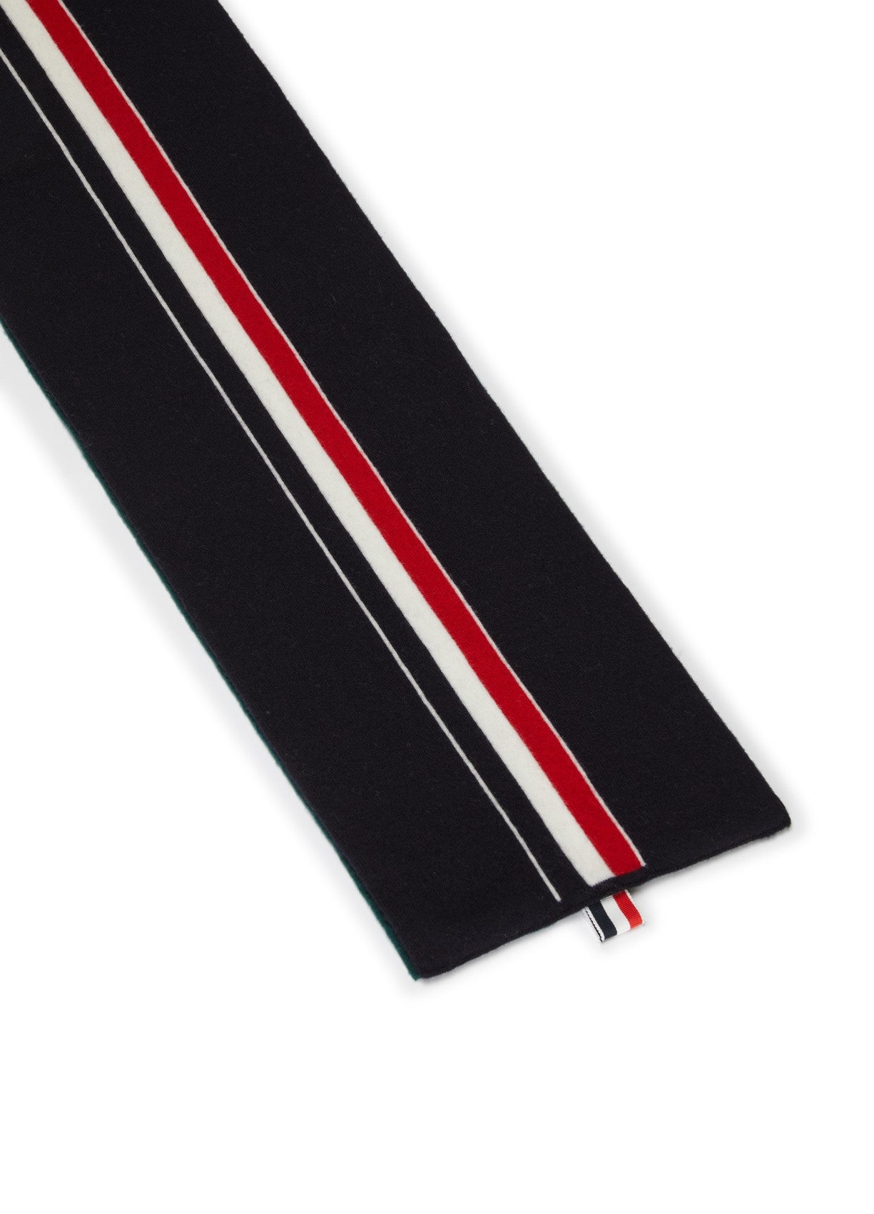 THOM BROWNE Striped scarf in merino wool