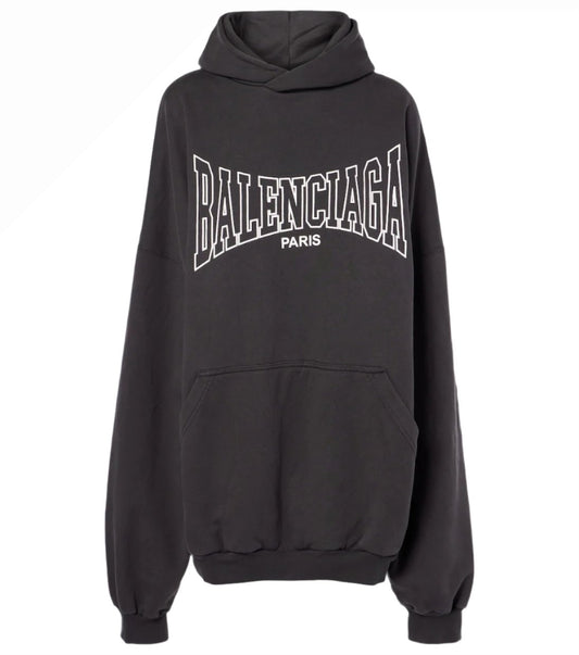 BALENCIAGA Logo cotton jersey hoodie