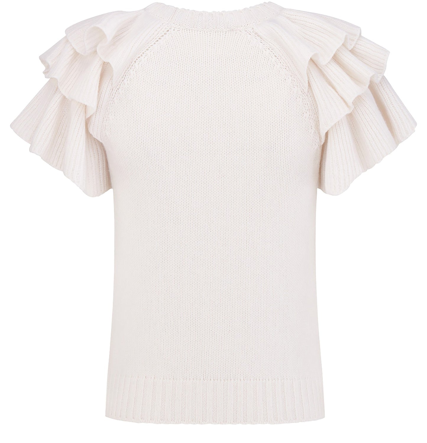 DIOR Cashmere sweater with ruffled sleeves