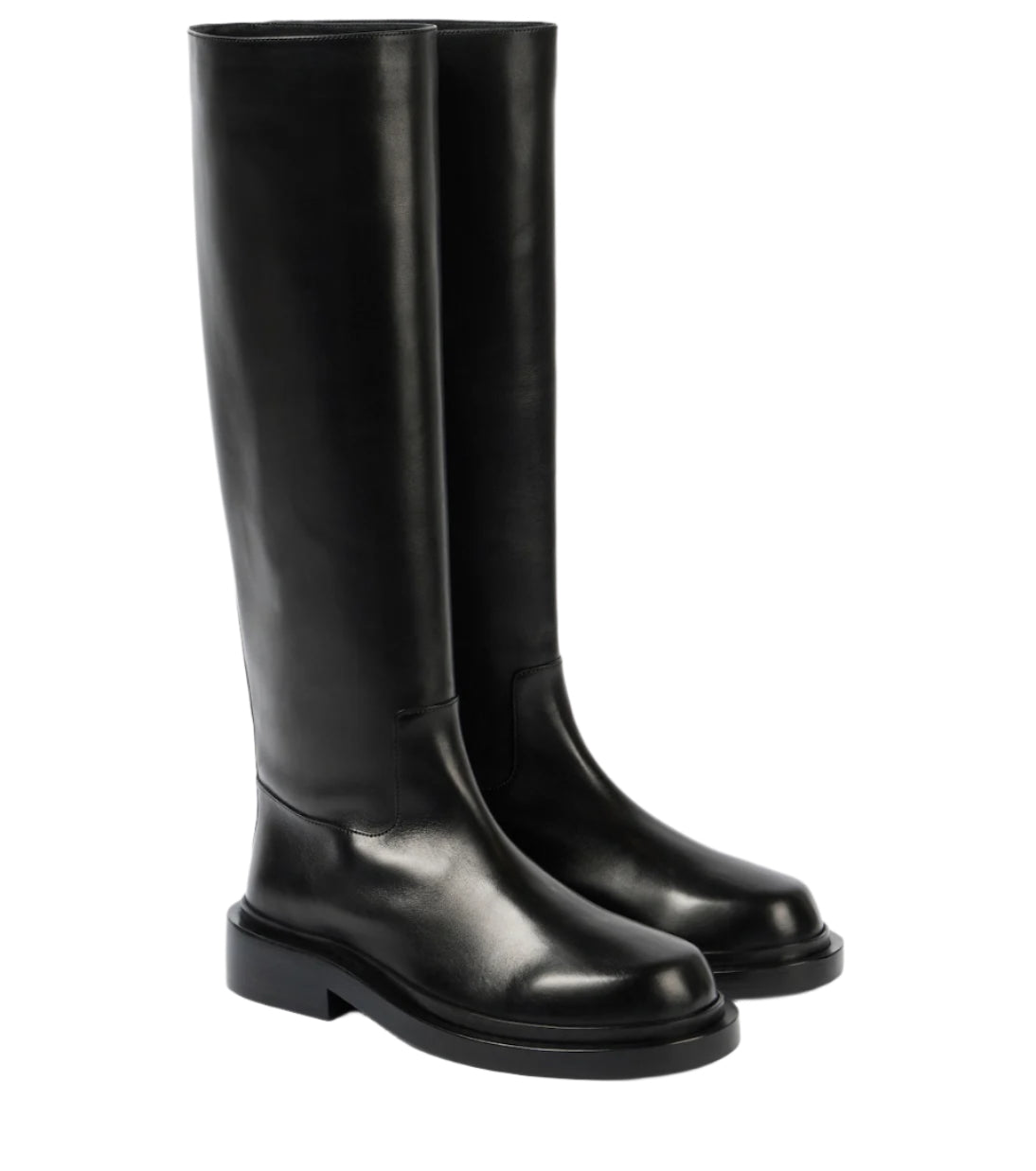 JIL SANDER Leather knee-high boots