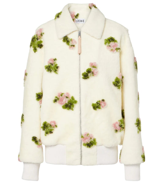 LOEWE Floral fleece jacket