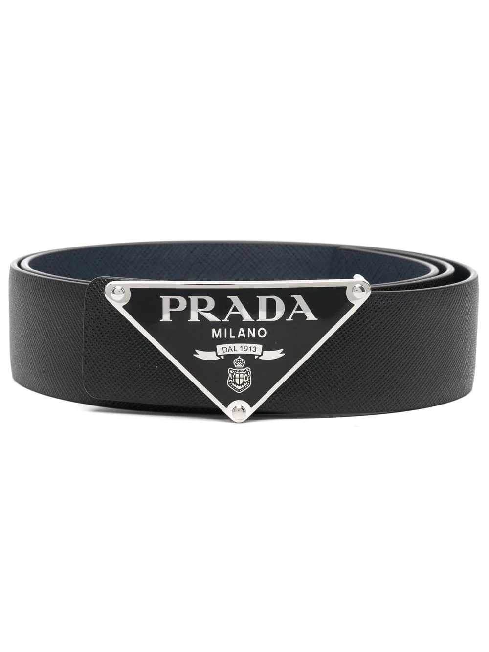 Ceinture Prada à boucle logo saffiano