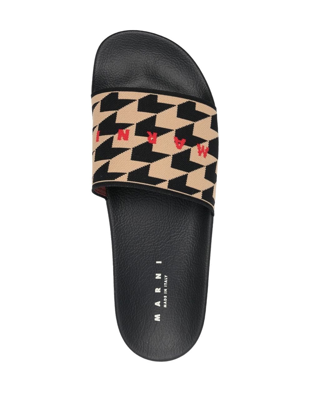 Marni chanclas planas con logo en jacquard