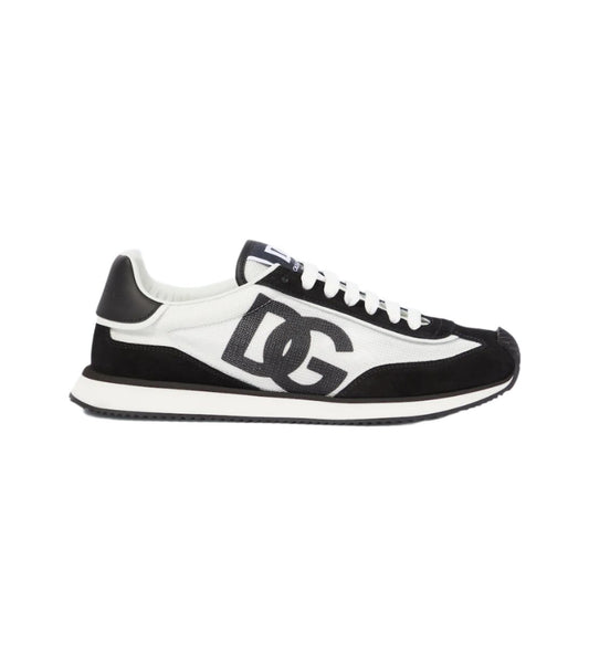 Dolce&Gabbana Logo suede-trimmed sneakers