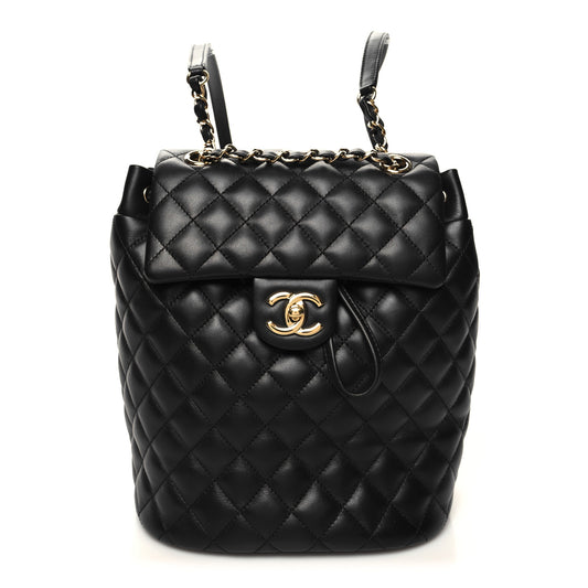 Chanel Calfskin Quilted Small Urban Spirit Backpack Black