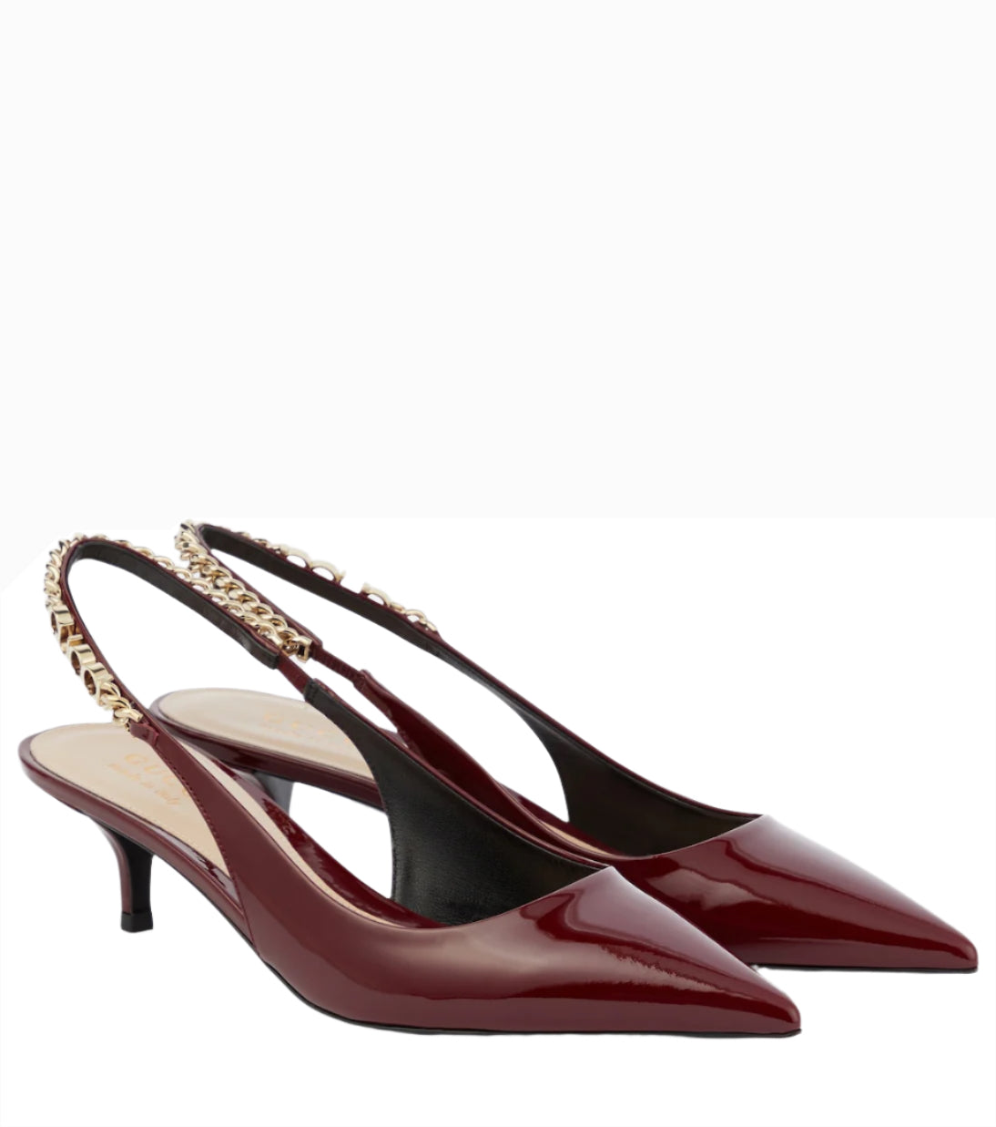 Gucci Signoria patent leather slingback pumps