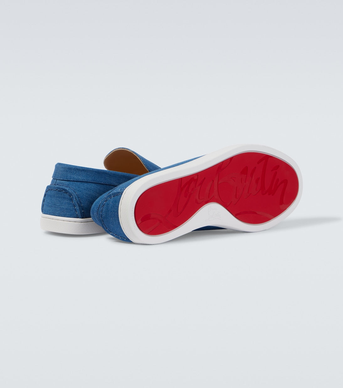 Christian Louboutin Varsiboat denim slip-on shoes