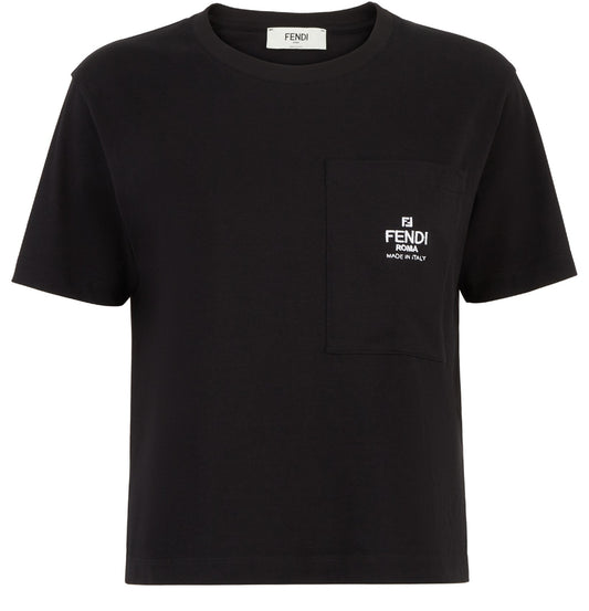 FENDI Short-sleeved slightly cropped T-shirt