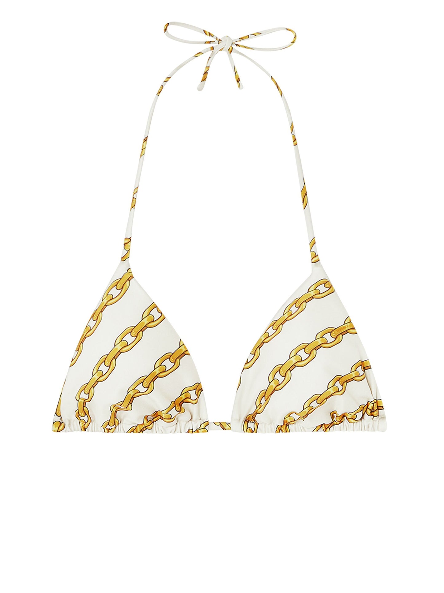 Versace chain-print bikini top