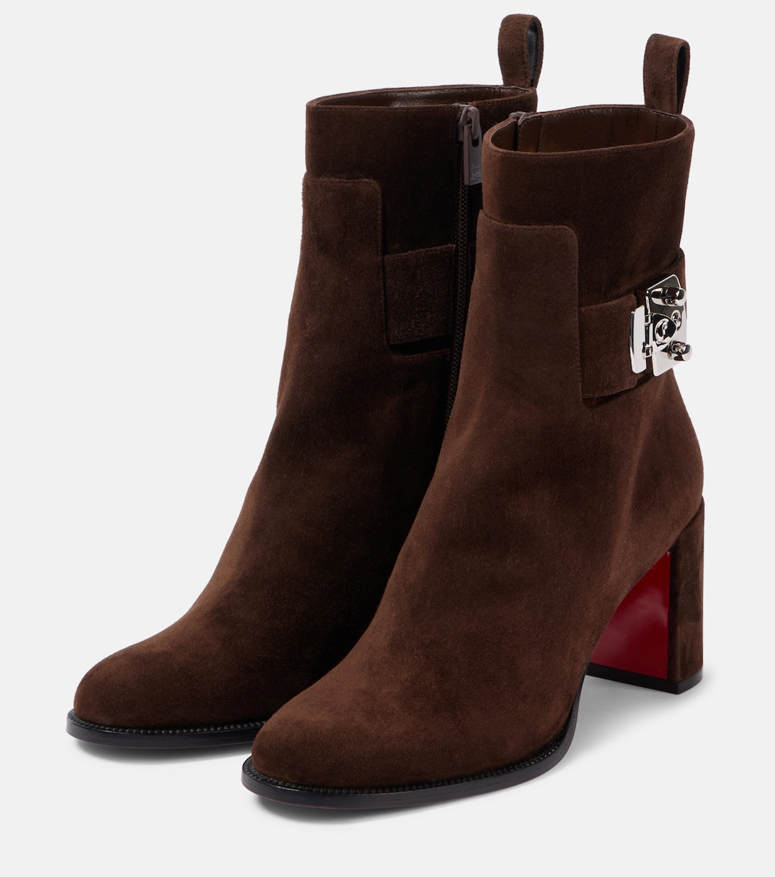 Christian Louboutin Booty Lock 70 suede ankle boots