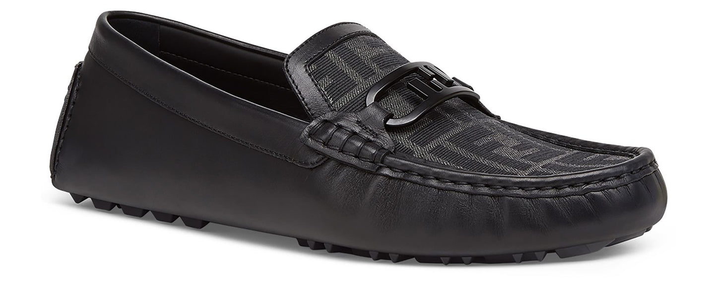 FENDI leather driver loafers