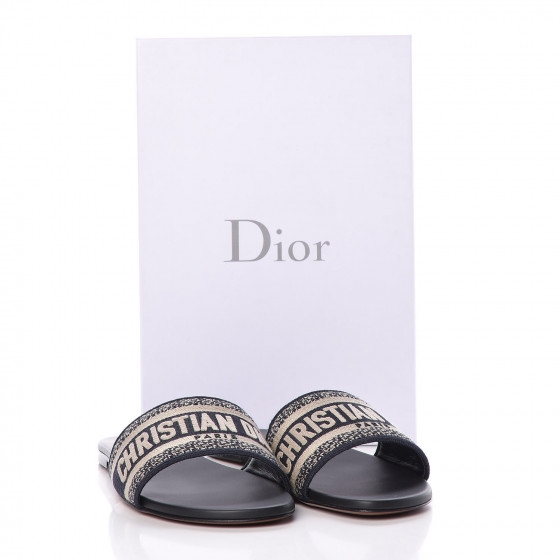 Christian Dior Dway Logo Brodé Slide