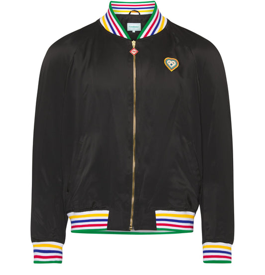 CASABLANCA Silk Souvenir bomber jacket