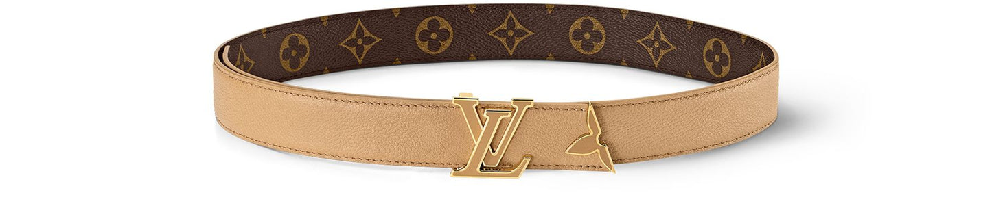 LOUIS VUITTON Pretty LV Enamel 30mm Reversible Belt