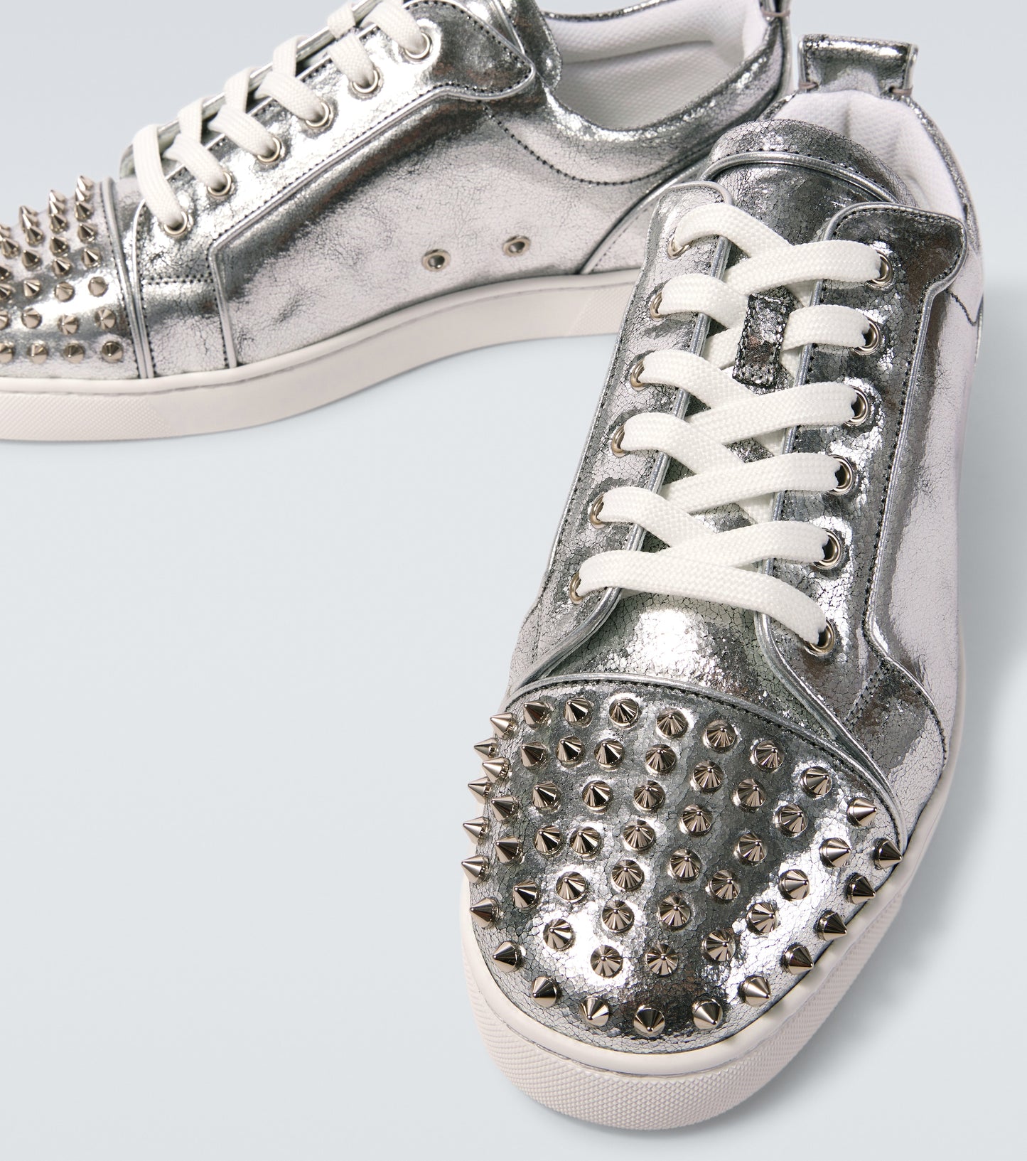 Christian Louboutin Louis Junior metallic leather sneakers