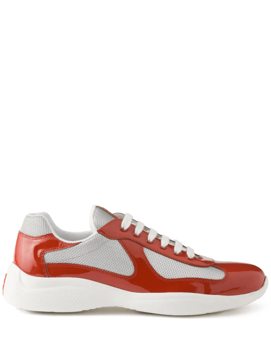 Prada America's Cup dark orange sneakers