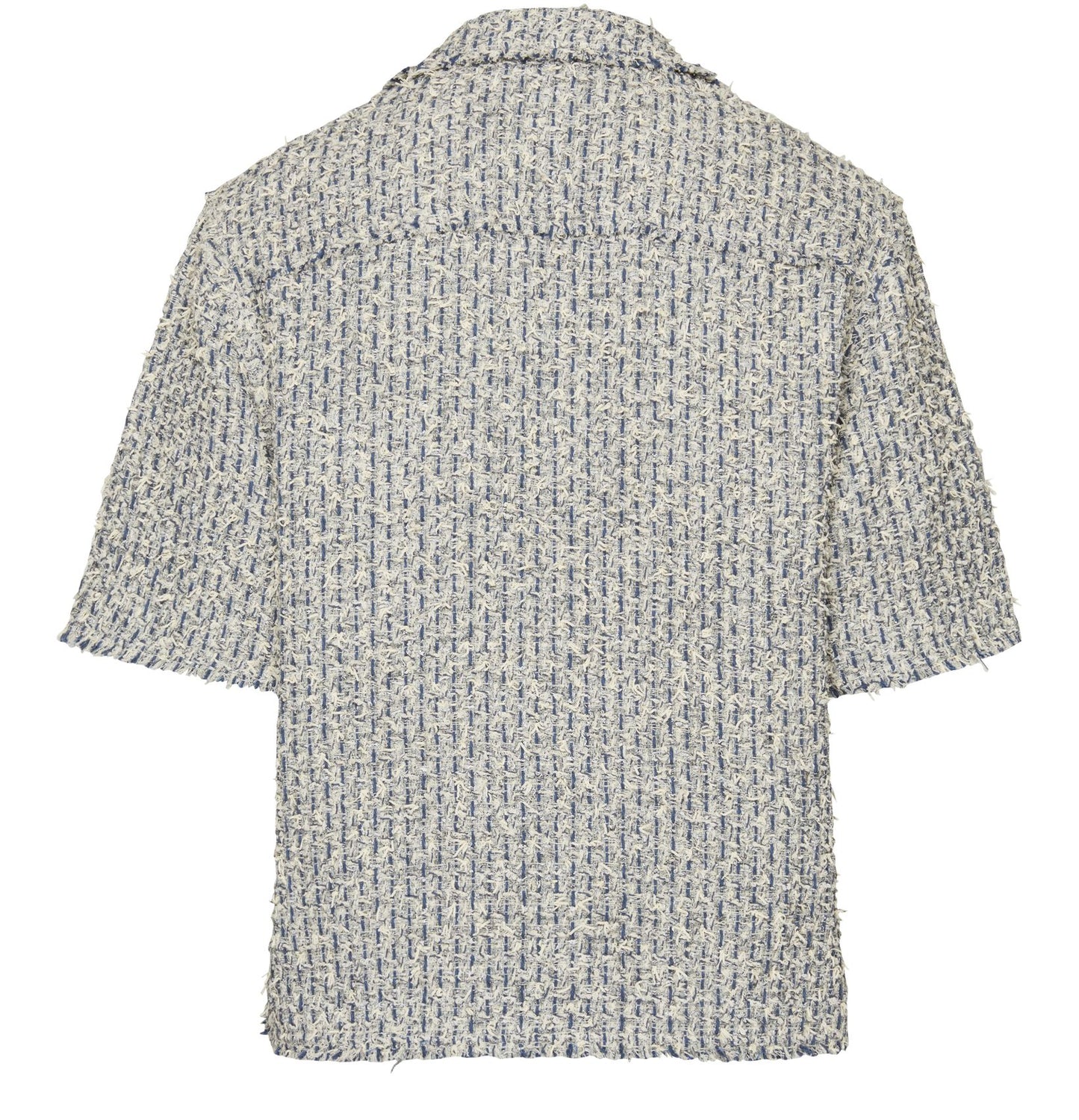 AMIRI Boucle tweed short sleeve overshirt