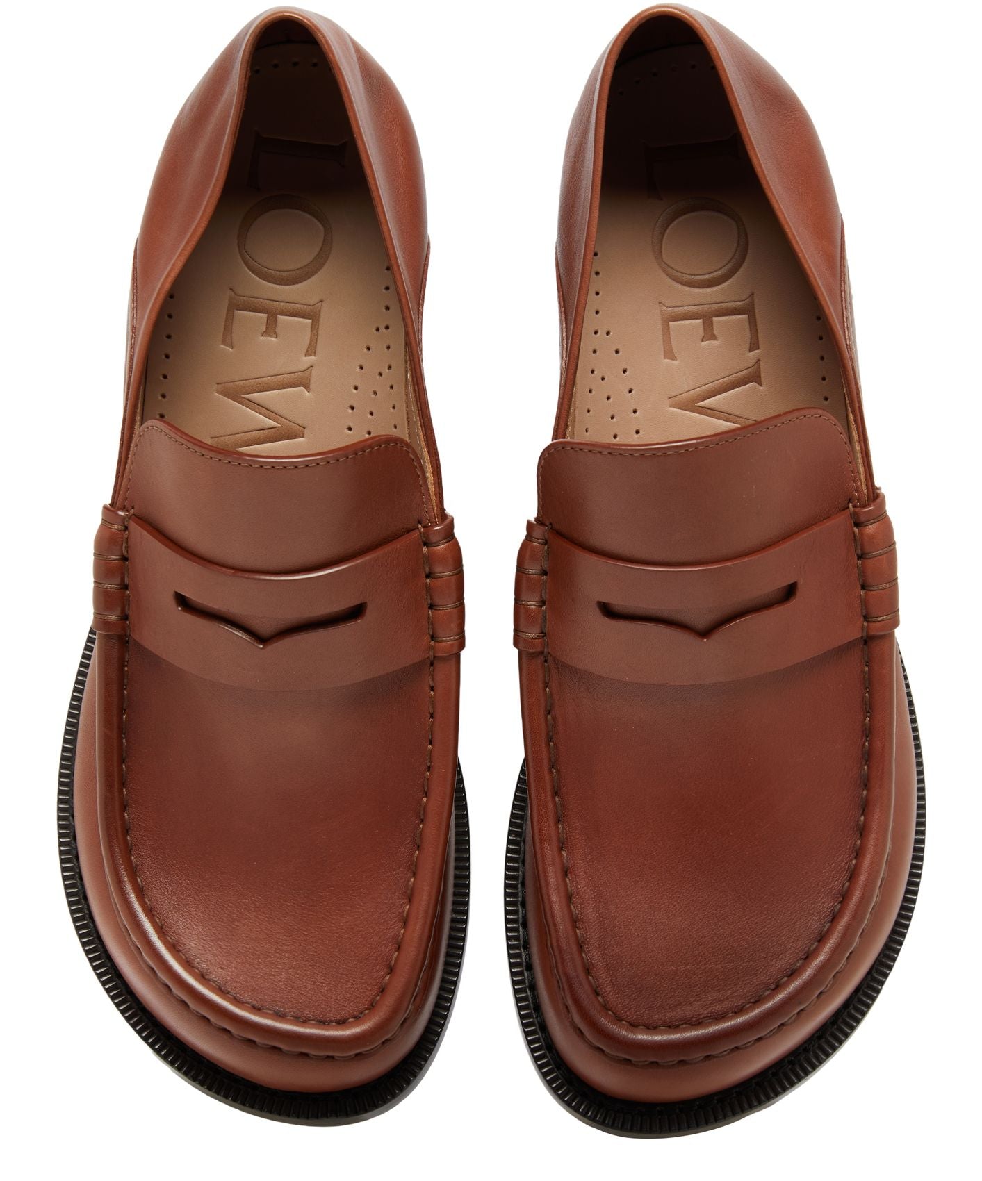 LOEWE Campo calf leather loafers