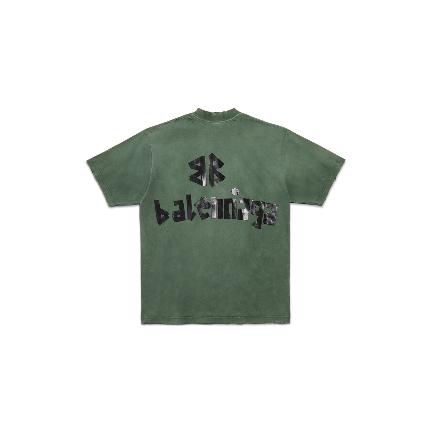 BALENCIAGA NEW TAPE TYPE T-SHIRT MEDIUM FIT IN DARK GREEN