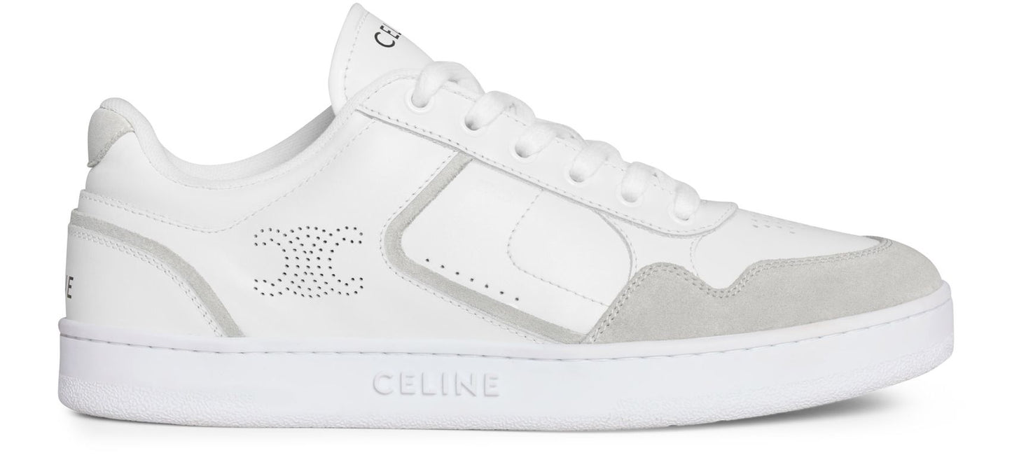 CELINE Ct-10 Celine trainer low lace-up sneakers in calfskin and suede calfskin