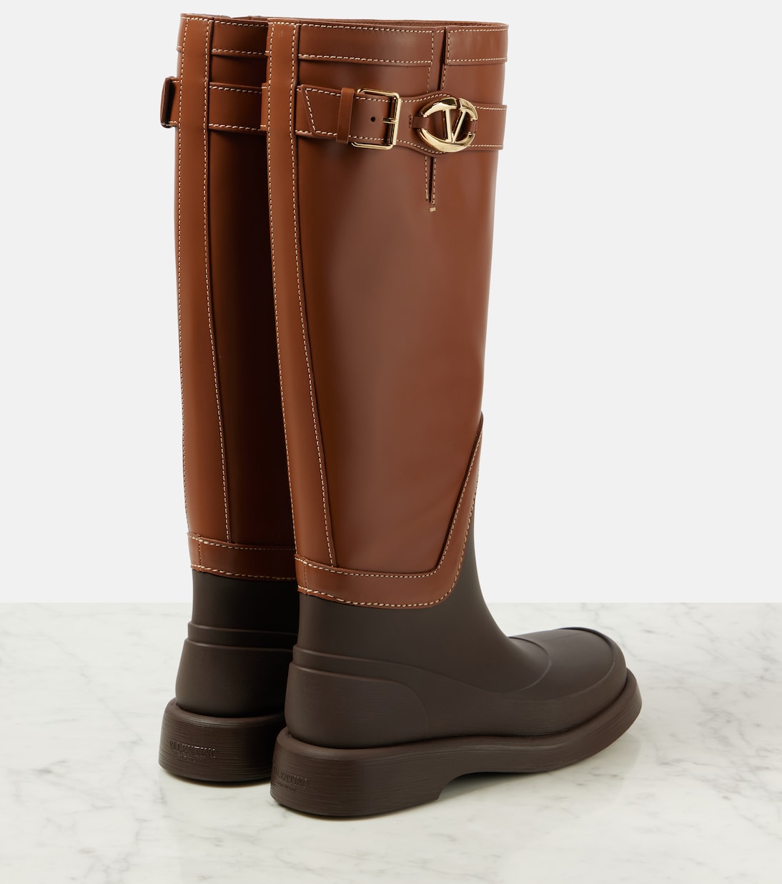 VALENTINO GARAVANI VLogo Bold leather knee-high boots