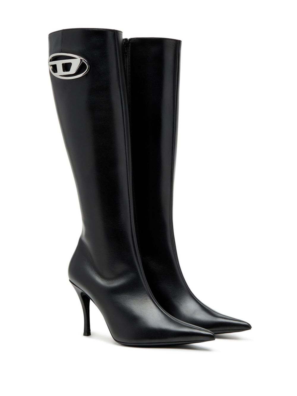 Diesel D-Venus logo-plaque leather boots