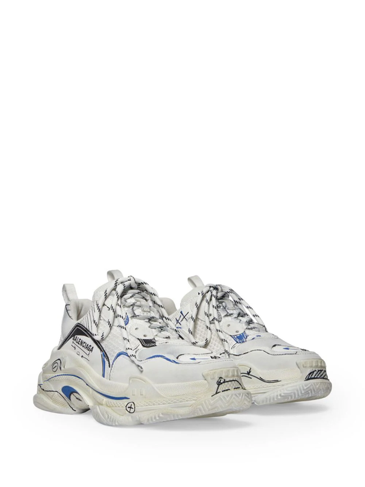 Balenciaga Baskets Triple S à imprimé croquis