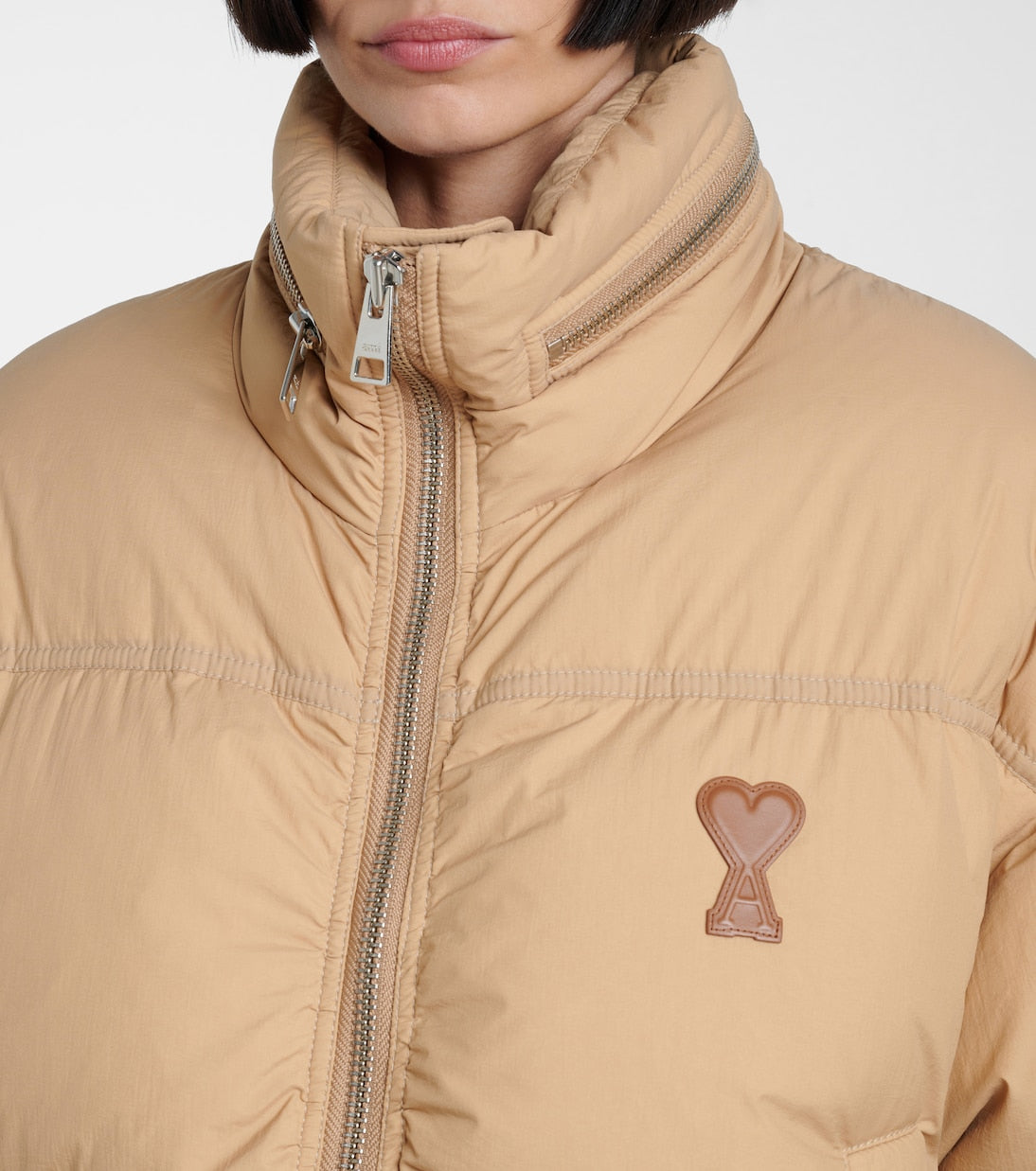 AMI PARIS Ami De Cœur technical canvas down jacket